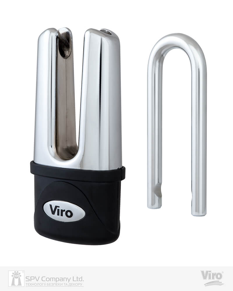 Замок VIRO MOTO BLINDATO EXTREME STAINLESS STEEL